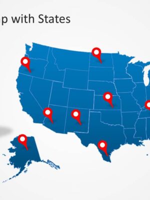 US Map Template for PowerPoint with Editable States